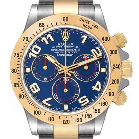 rolex daytona half gold blue dial|More.